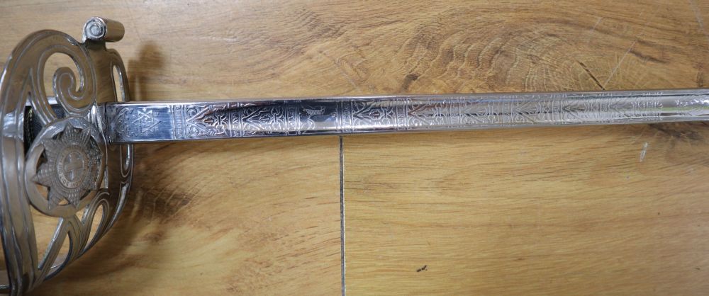 A Coldstream Guards Levy sword GVR